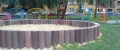 b) Sandpit, palisade P-160x2500